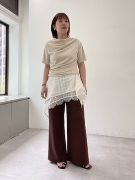 「Omekashi（オメカシ）のアイテム」を使った、yukaさん（レディース・159cm）の春コーディネート