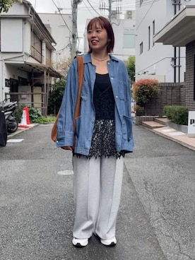 「Omekashi（オメカシ）のアイテム」を使った、yukaさん（レディース・159cm）の春コーディネート