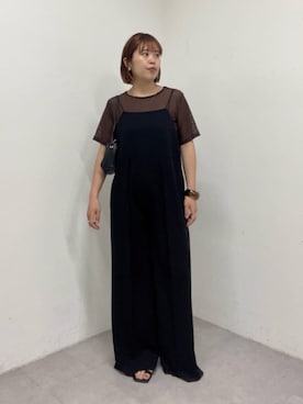「Omekashi（オメカシ）のスネークチェーンネックレス（ネックレス、シルバー系）」を使った、yukaさん（レディース・159cm）の春コーディネート