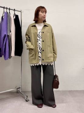 「アイテム（チョーカー）」を使った、yuka083さん（レディース・159cm）の秋コーディネート