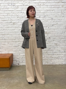 「Omekashi（オメカシ）のアイテム」を使った、yukaさん（レディース・159cm）の春コーディネート