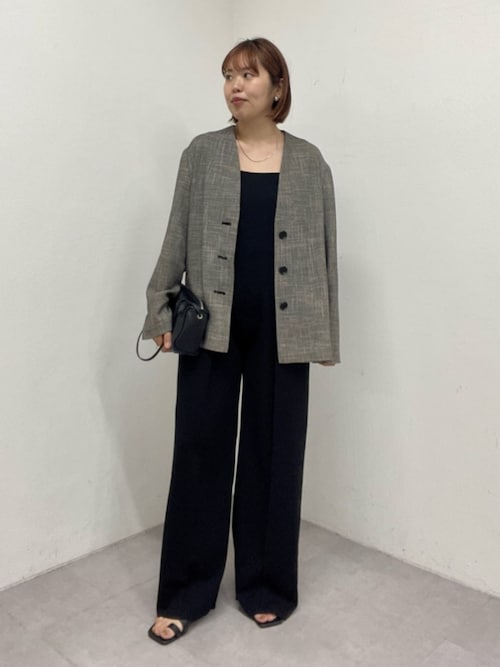 【新品未開封】Omekashi カラミノーカラージャケット ブラック Omekashi（オメカシ） ジャケット ノーカラージャケット カラミノー