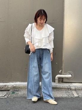 「Omekashi（オメカシ）のアイテム」を使った、yukaさん（レディース・159cm）の春コーディネート