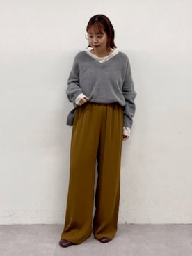 「アイテム（チョーカー）」を使った、yuka083さん（レディース・159cm）の秋コーディネート