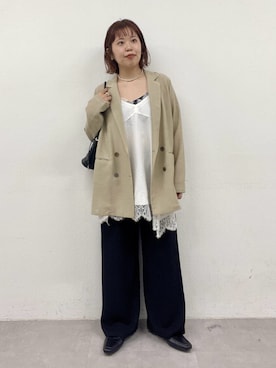 「Omekashi（オメカシ）のアイテム」を使った、yukaさん（レディース・159cm）の春コーディネート