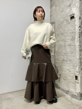 「アイテム（スリッポン）」を使った、yuka083さん（レディース・159cm・20代）の冬コーディネート