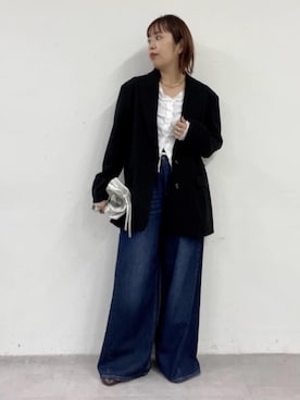 「アイテム（チョーカー）」を使った、yuka083さん（レディース・159cm）の秋コーディネート