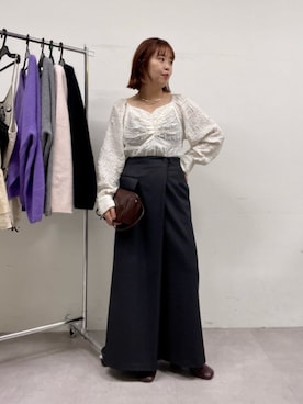 「アイテム（チョーカー）」を使った、yuka083さん（レディース・159cm）の秋コーディネート