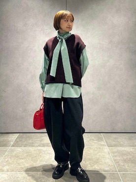 「SHIPS for women」｜山口さん（レディース・160cm）の秋コーディネート