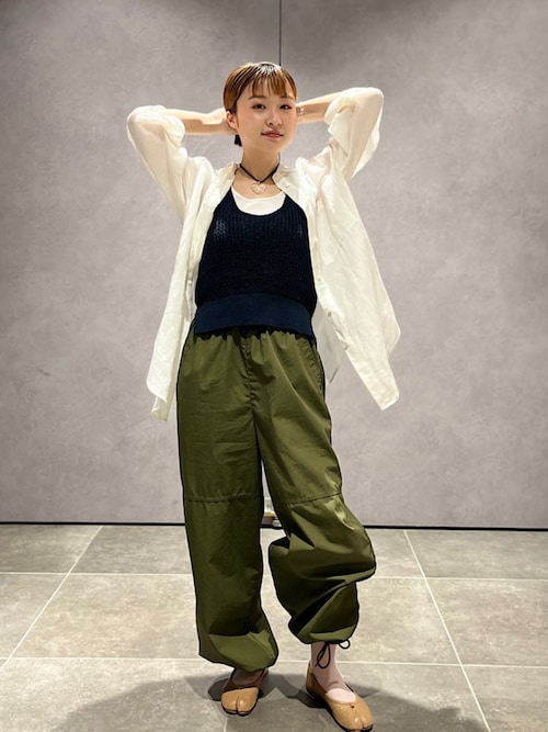 SHIPS Primary Navy Label:〈手洗い可能〉コットン イージー カーゴ