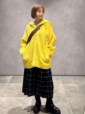 「Uhr（ウーア）のアイテム（ジャケット/アウター）」を使った、山口さん（レディース・160cm）の秋コーディネート
