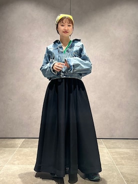 「ニットカーディガン」｜「アイテム（財布/小物）」を使った、山口さん（レディース・160cm）の秋コーディネート