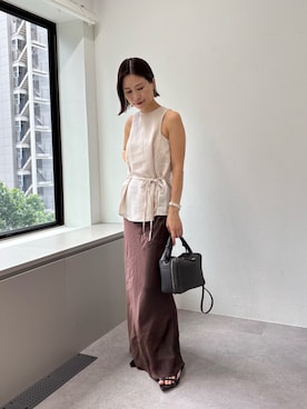 「IACUCCI（イアクッチ）のアイテム」を使った、かりんさん（レディース・153cm）の夏コーディネート