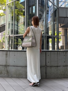 「IACUCCI（イアクッチ）のアイテム」を使った、かりんさん（骨格ウェーブ・レディース・153cm）の夏コーディネート