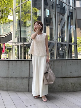 「IACUCCI（イアクッチ）のアイテム」を使った、かりんさん（レディース・153cm）の夏コーディネート