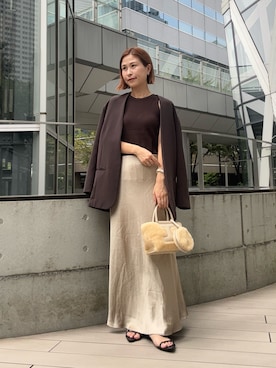 「アイテム（キーホルダー）」を使った、かりんさん（レディース・153cm）の夏コーディネート