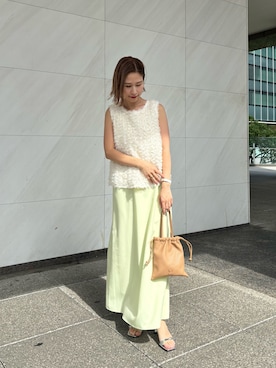 「IACUCCI（イアクッチ）のアイテム」を使った、かりんさん（骨格ウェーブ・レディース・153cm）の夏コーディネート
