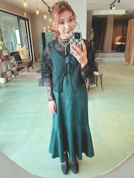 「キャミソールワンピース」｜yumekaさん（レディース・160cm）の春コーディネート