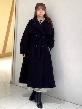 「dazzlin（ダズリン）のアイテム（その他アウター）」を使った、rioさん（レディース・149cm）の秋コーディネート