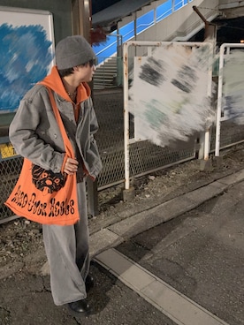 「アイテム（トートバッグ）」を使った、es_19さん（メンズ・163cm）の冬コーディネート