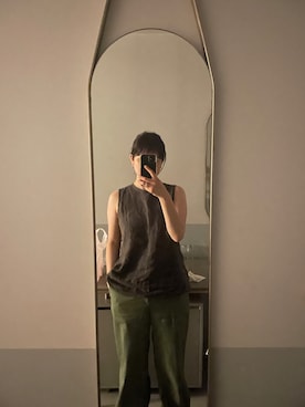 「BEAMS（ビームス）のアイテム（タンクトップ）」を使った、oto5312さん（レディース・165cm）の春コーディネート