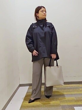 「THE SHOP TK （ザ ショップ ティーケー ）のアイテム（トートバッグ）」を使った、ゆちちさん（レディース・156cm）の冬コーディネート