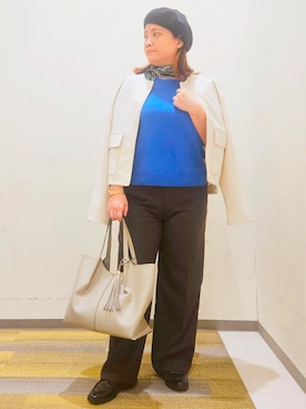 「Airpapel（エアパペル）のアイテム」を使った、ゆちちさん（レディース・156cm）の春コーディネート