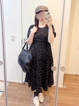 「Bleu Bleuet（ブルーブルーエ）のアイテム」を使った、cocoさん（レディース・159cm）の夏コーディネート