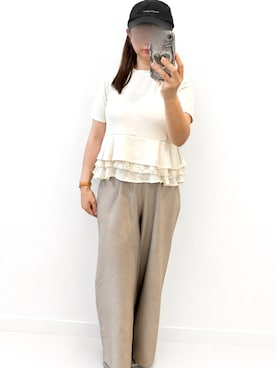 「NATURAL BEAUTY BASIC（ナチュラルビューティーベーシック）のアイテム」を使った、cocoさん（レディース・159cm）の夏コーディネート