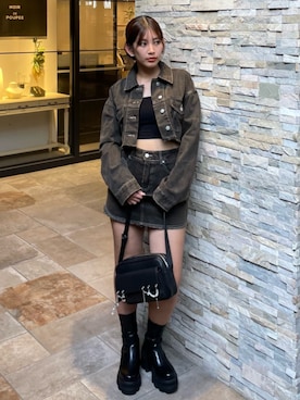 「EMODA（エモダ）のアイテム（キャミソール）」を使った、菅 桜さん（レディース・160cm）の秋コーディネート