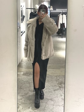 「EMODA（エモダ）のアイテム（ワンピース）」を使った、菅 桜さん（レディース・160cm）の秋コーディネート