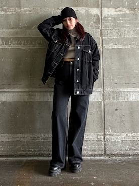 菅 桜さん（レディース・160cm）の冬コーディネート