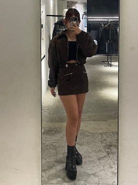 「EMODA（エモダ）のアイテム（キャミソール）」を使った、菅 桜さん（レディース・160cm）の秋コーディネート