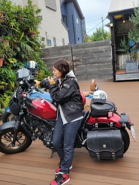 「アイテム（MA-1）」を使った、anemone0911さん（レディース・155cm）の秋コーディネート