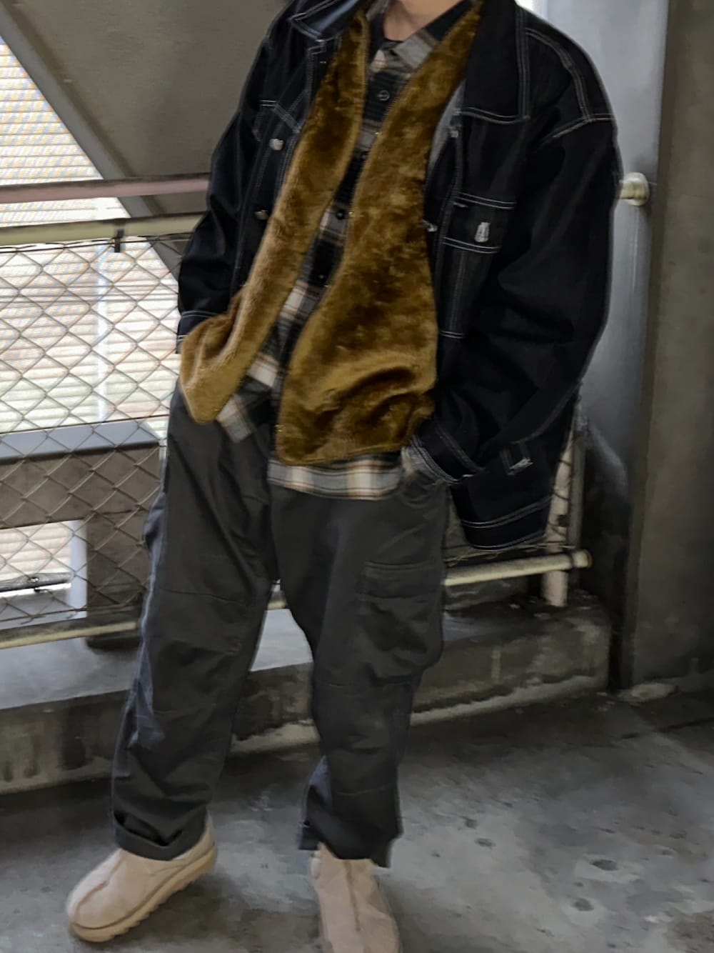 「NeedlesのNeedles x Reebok - Beatnik Moc / Papillon Embroideries（シューズ、ベージュ系）」を使った、pon24suchmoさん（メンズ・174cm）の夏コーディネートの1枚目の写真