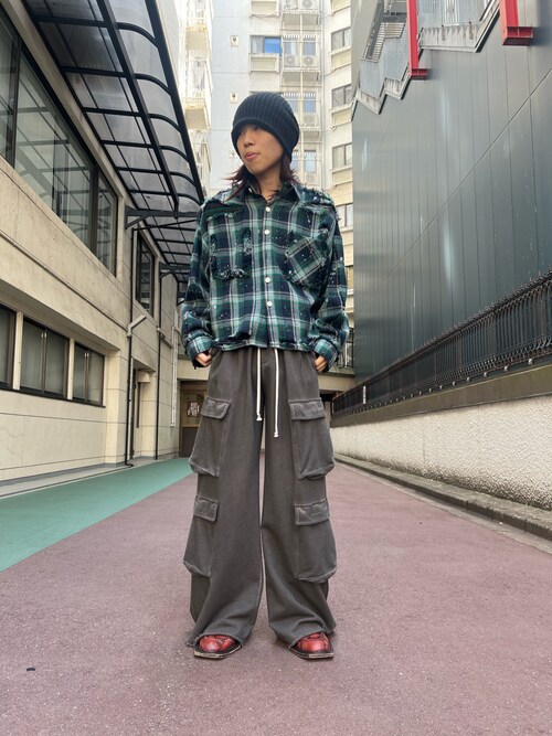 セール】DankeSchon/ダンケシェーン/WATERDYE SWEAT BAGGY CARGO PANTS