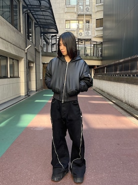 「アイテム（MA-1）」を使った、syunさん（メンズ・170cm）の秋コーディネート