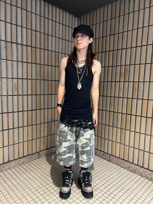 WHITELAND/ホワイトランド/CAMO DOUBLE KNEE SHORT PANTS