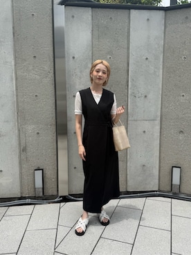 「BEAUTY&YOUTH UNITED ARROWS（ビューティーアンドユースユナイテッドアローズ）のアイテム（サンダル）」を使った、asou suguriさん（レディース・161cm）の夏コーディネート