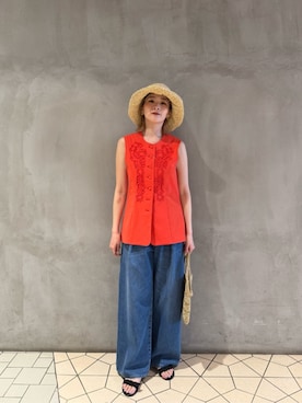 「アイテム（バッグ）」を使った、asou suguriさん（レディース・161cm）の夏コーディネート