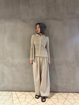 「JVAM(ジェーヴィエーエム)の<JVAM>DELIA ミュール サンダル(サンダル、ブラック系)」を使った、asou suguriさん(レディース・161cm)の春コーディネート