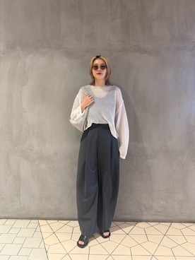 「KANEKO OPTICAL（カネコオプティカル）のアイテム（サングラス）」を使った、asou suguriさん（レディース・161cm）の春コーディネート