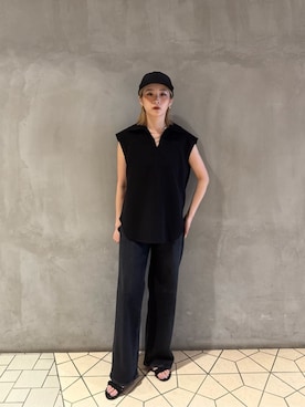「BEAUTY&YOUTH UNITED ARROWS（ビューティーアンドユースユナイテッドアローズ）のアイテム（サンダル）」を使った、asou suguriさん（レディース・161cm）の夏コーディネート
