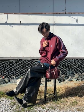 「JUNRED（ジュンレッド）のアイテム（パンツ）」を使った、ゆせさん（メンズ・171cm）の冬コーディネート