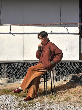 「Perushu（ペルーシュ）のアイテム」を使った、ゆせさん（メンズ・171cm）の冬コーディネート