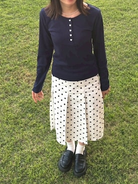 「パールネックレス」｜Kanaさん（レディース・169cm）の秋コーディネート