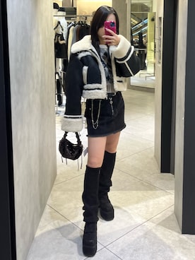 関口優香さん（レディース・155cm）の冬コーディネート