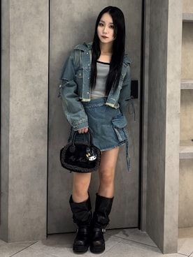 関口優香さん（レディース・155cm）の冬コーディネート