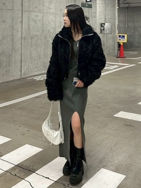 関口優香さん（レディース・155cm）の冬コーディネート