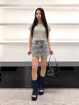 「EMODA（エモダ）のアイテム」を使った、ユカさん（レディース・155cm）の夏コーディネート